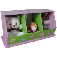 Mobilier tematic Butterfly cu 3 compartimente de stocare din lemn MDF Liberty House